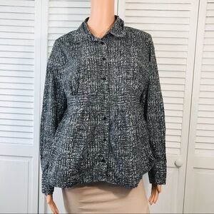 3/$25 A.N.A. Geometric Pattern Button Down Shirt Size 14